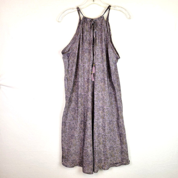 Mamey Womens Tank Cover Up Midi Slip Dress Size Medium Purple Paisley Pattern - Picture 7 of 7